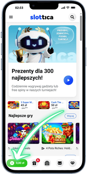 Slottica Wpłata depozytu